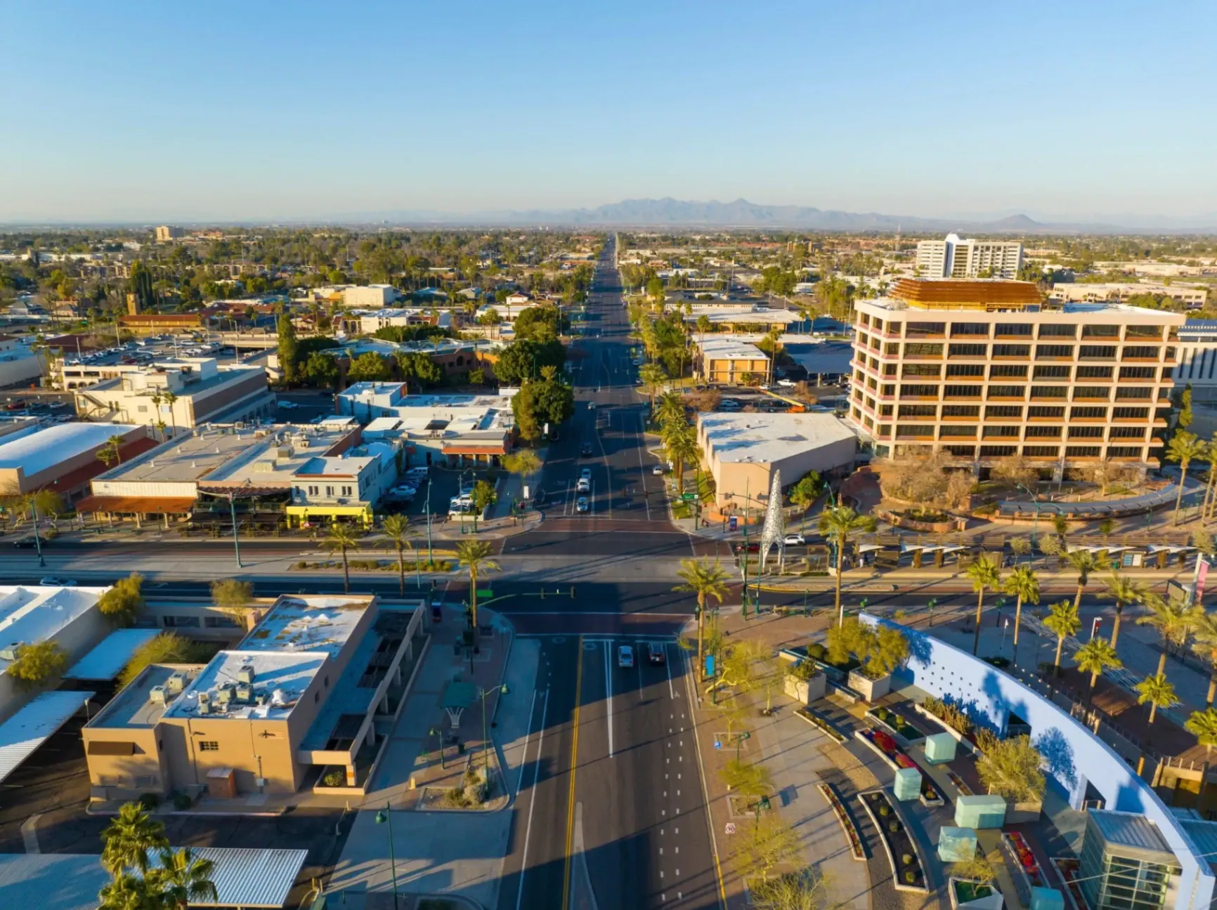 Aerial view of Peoria and Glendale Arizona residential neighborhoods served by That 1 Painter