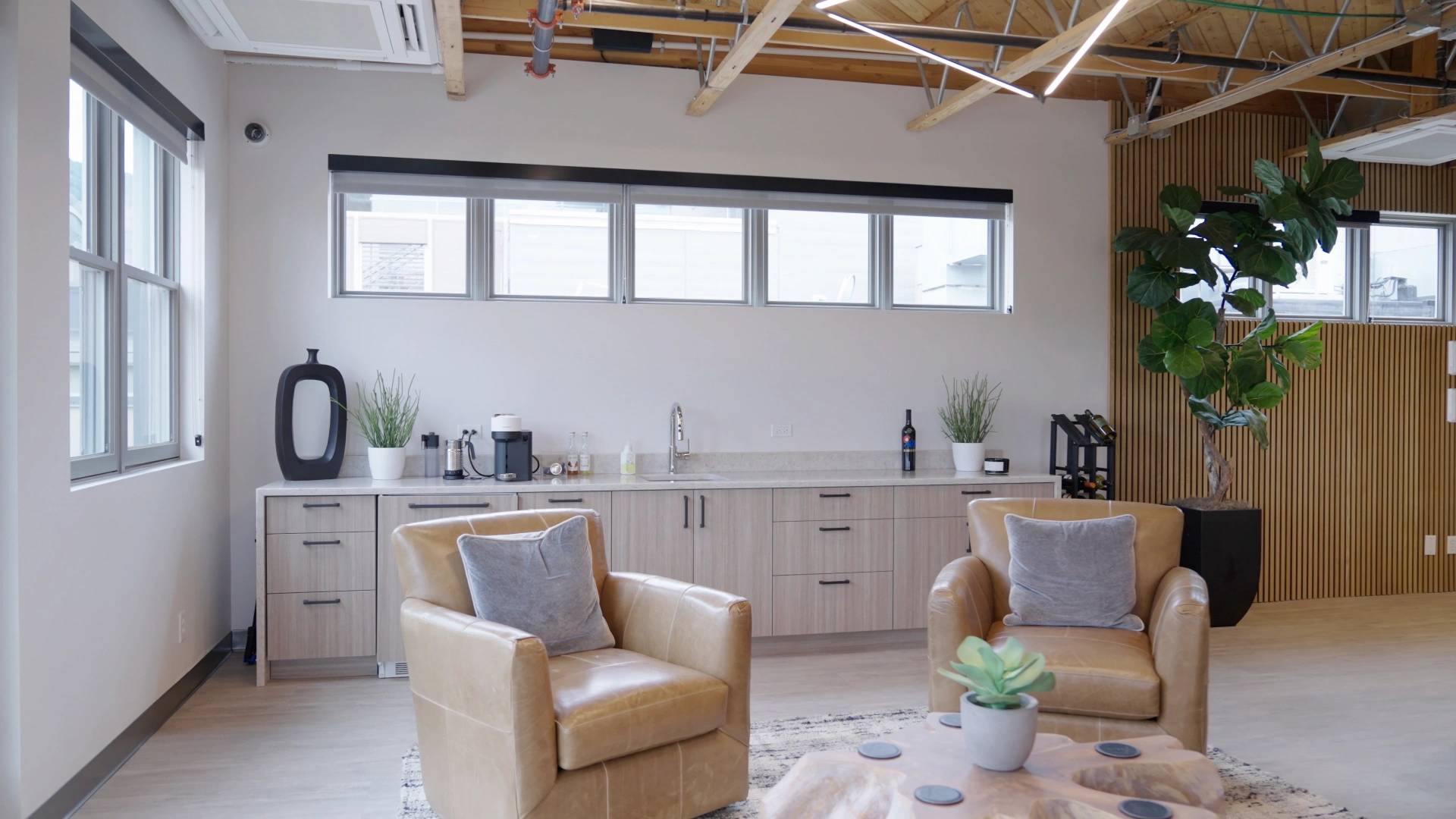 Open-plan office workspace repaint by That 1 Painter